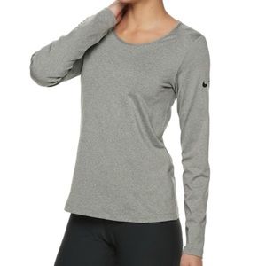 Nike grey long sleeve top